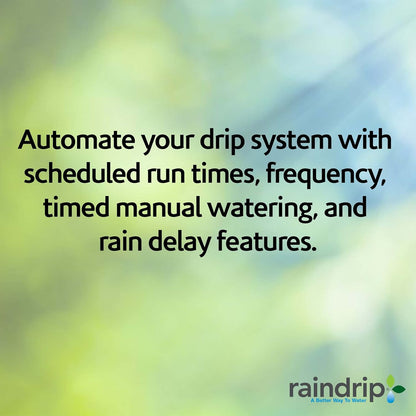 R675CT Analog 3-Dial Water, Sprinkler Timer with Rain Delay for Drip Irrigation, Garden, Self-Watering