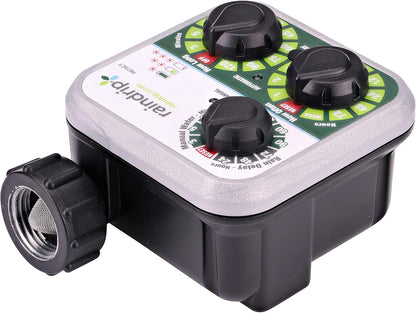 R675CT Analog 3-Dial Water, Sprinkler Timer with Rain Delay for Drip Irrigation, Garden, Self-Watering