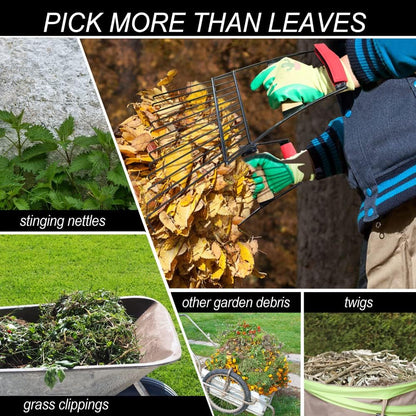 Steel Leaf Scoops and Claws, Rugged Leaf Scoop for Lawn and Garden Cleanup, Large Sized Leaf Grabber for Larger Pickup Capabilities(Steel, not Plastic)