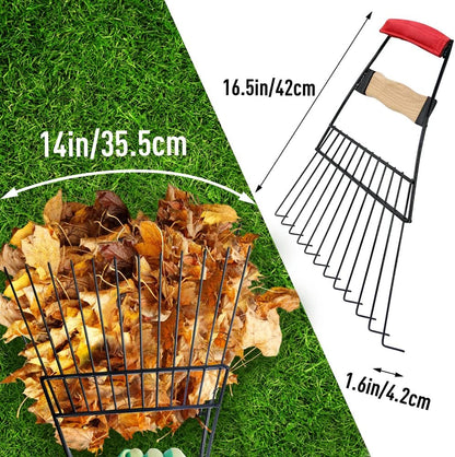 Steel Leaf Scoops and Claws, Rugged Leaf Scoop for Lawn and Garden Cleanup, Large Sized Leaf Grabber for Larger Pickup Capabilities(Steel, not Plastic)