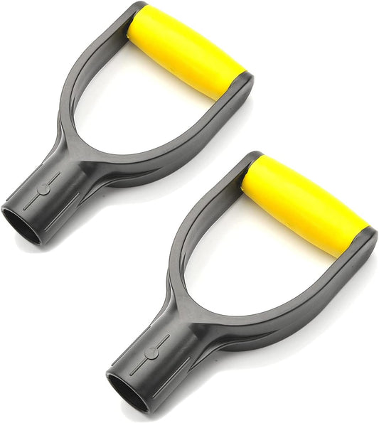 2Pcs D Grip Shovel Handle Replacement, 1-1/4" Inner Diameter, PVC