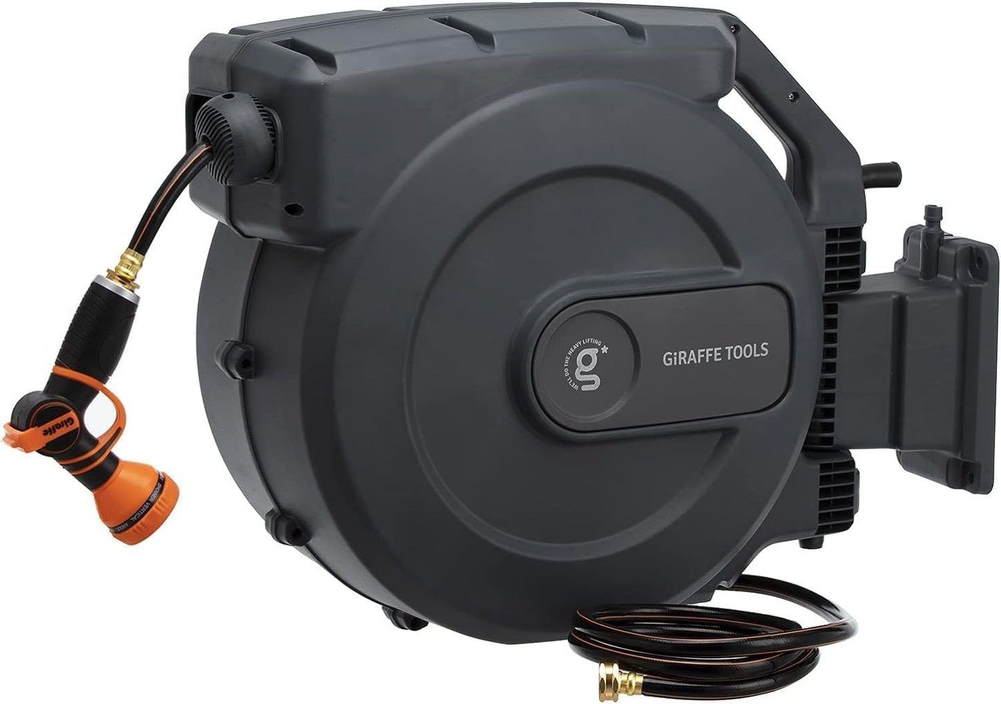 Retractable Garden Hose Reel 5/8" 90FT Metal Bracket