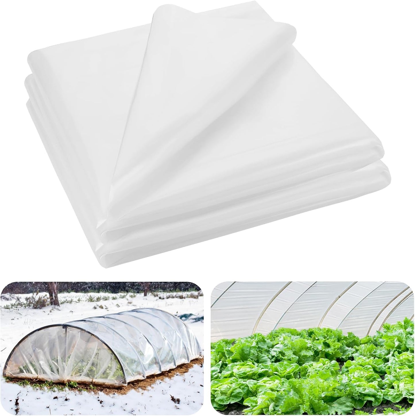 8 x 24 ft Greenhouse Cover Plastic Sheeting for Outdoor Plants