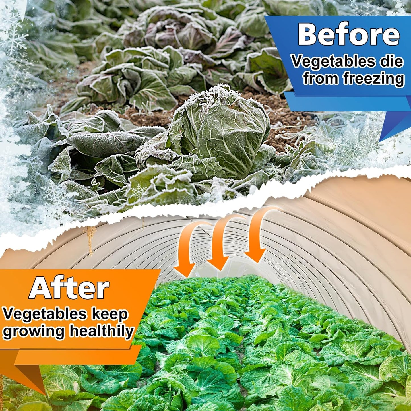 8 x 24 ft Greenhouse Cover Plastic Sheeting for Outdoor Plants