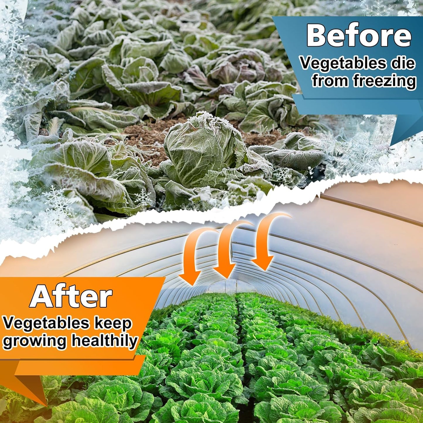 8 x 24 ft Greenhouse Cover Plastic Sheeting for Outdoor Plants