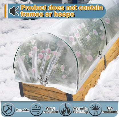 8 x 24 ft Greenhouse Cover Plastic Sheeting for Outdoor Plants