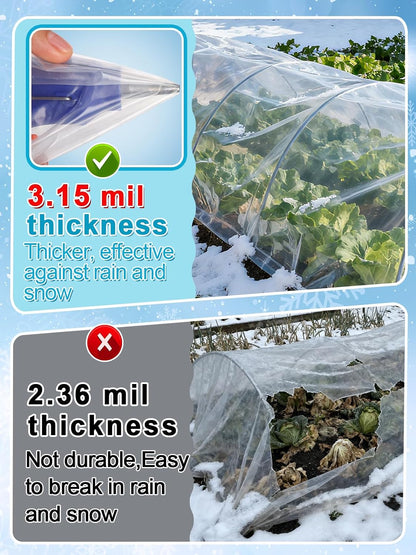 8 x 24 ft Greenhouse Cover Plastic Sheeting for Outdoor Plants