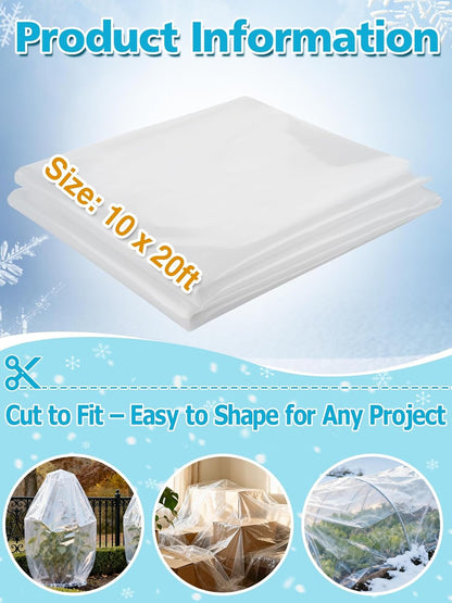 8 x 24 ft Greenhouse Cover Plastic Sheeting for Outdoor Plants