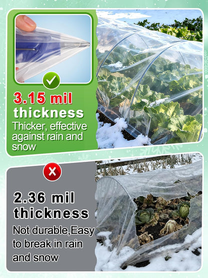8 x 24 ft Greenhouse Cover Plastic Sheeting for Outdoor Plants