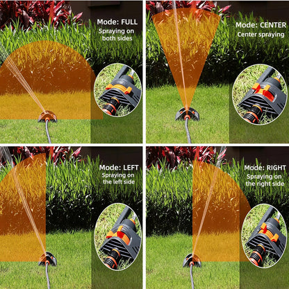 Oscillating Lawn Sprinkler | 19 Brass Nozzles,2100-3300ft Coverage Range,Quick Connect Bundle,Stainless Steel Filters,Jet Cleaning Needle Hidden on the End of the Product