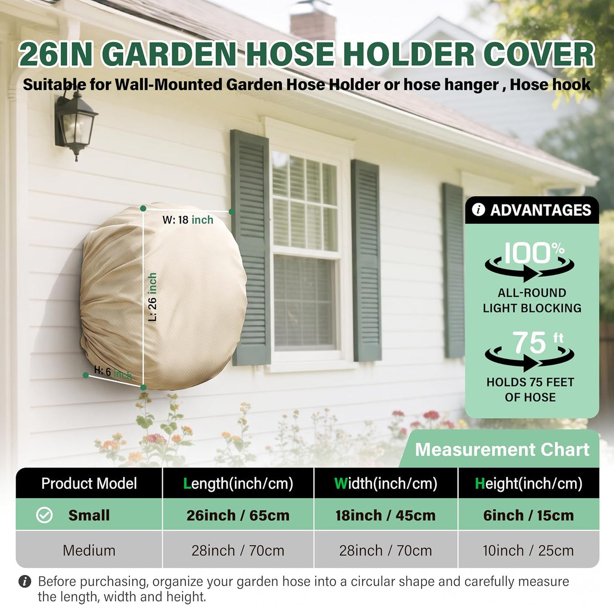 4-Wheel Garden Hose Reel Cart Cover – Weather-Resistant Protective Cover for Outdoor Hose Reels & Carts, Protects Against Sunlight, Rain, Snow, Sandstorms – Black