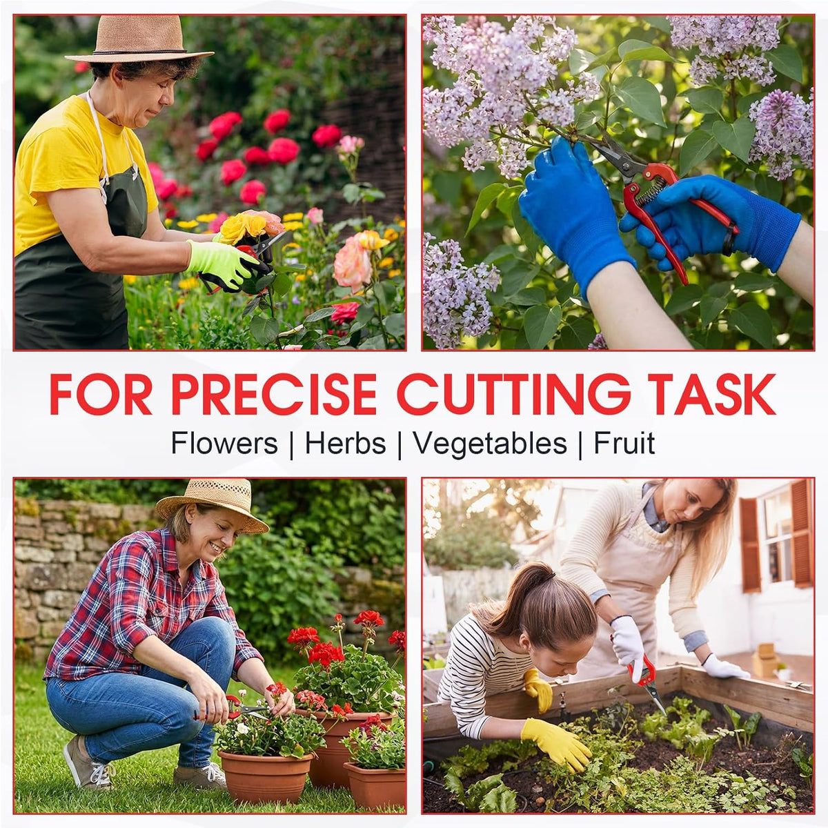 36 Pcs Straight Pruning Shears Florist Multi-tasking Garden Scissor Leaf Trimmer Floral Fruits Picking Sharp Gardening Snips for Arranging Flowers Harvesting Herbs Fruits Vegetables