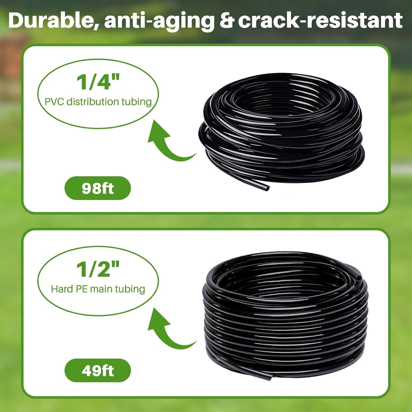Drip Irrigation System, Automatic Garden Watering Kit, Quick-Connect