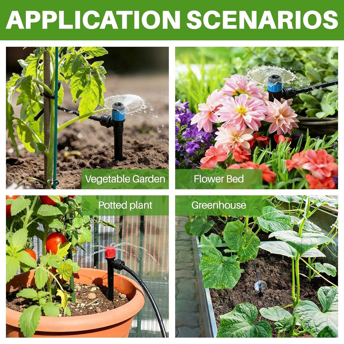 Drip Irrigation System, Automatic Garden Watering Kit, Quick-Connect