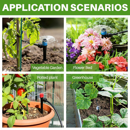 Drip Irrigation System, Automatic Garden Watering Kit, Quick-Connect