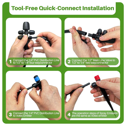Drip Irrigation System, Automatic Garden Watering Kit, Quick-Connect