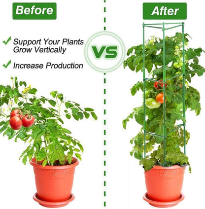 63Inch Tomato Cage for Garden, 4Pack Plant Support Garden Stakes