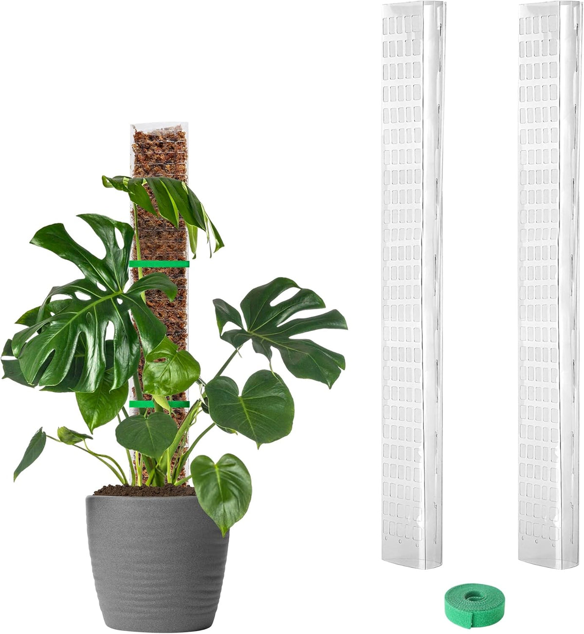 Plastic Moss Pole for Monstera and Climbing Plants, 24-Inch, 4-Pack