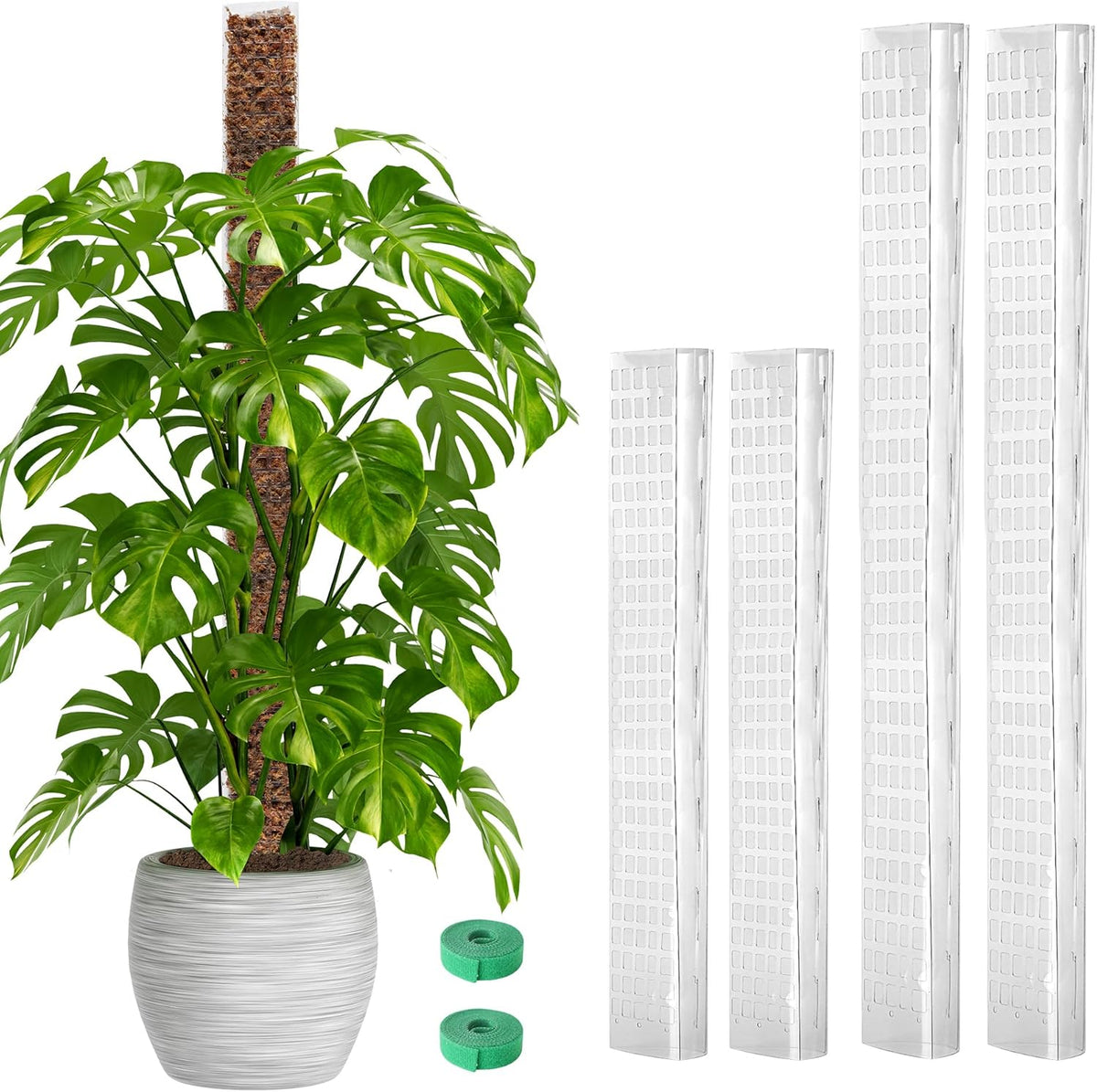 Plastic Moss Pole for Monstera and Climbing Plants, 24-Inch, 4-Pack