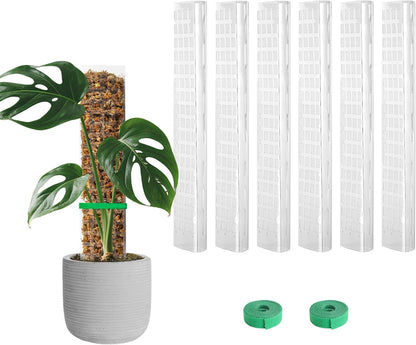 Plastic Moss Pole for Monstera and Climbing Plants, 24-Inch, 4-Pack