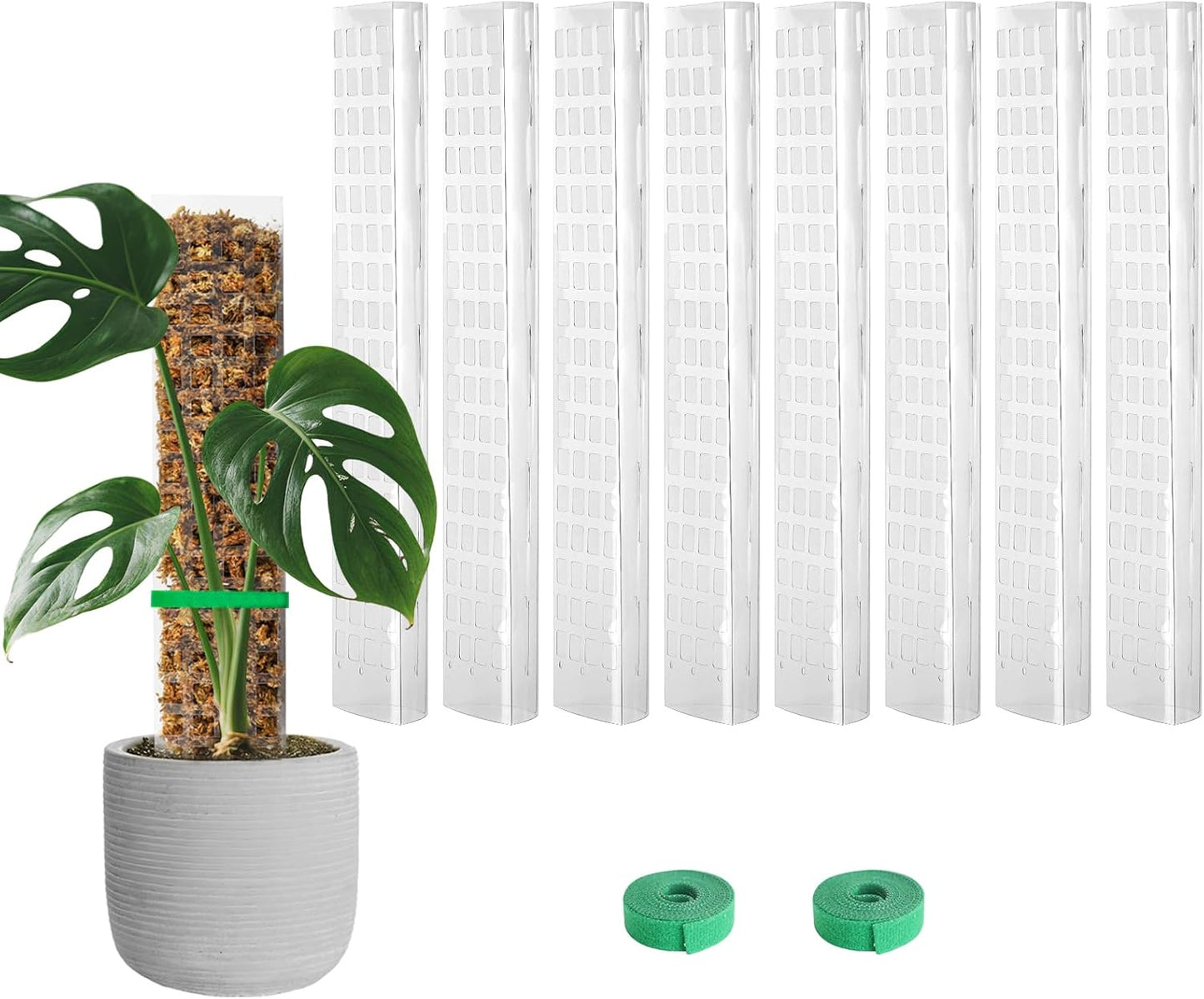 Plastic Moss Pole for Monstera and Climbing Plants, 24-Inch, 4-Pack