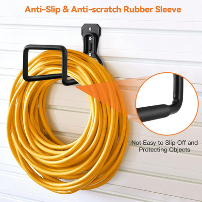Hose Holder Stand Wall Mount, 2Pcs Heavy Duty Garden Hose Hanger Reel