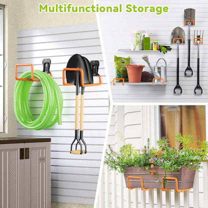 Hose Holder Stand Wall Mount, 2Pcs Heavy Duty Garden Hose Hanger Reel