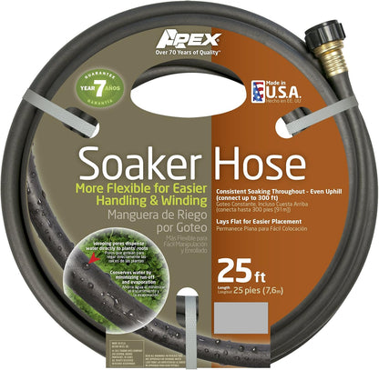 5/8" x 50 Feet Soil Soaker Garden Hose for Garden Beds, Drip Irrigation Outdoor Hose, Flexible Garden Hose for Vegetables and Flower Beds,1060-50 (5/8" x 50ft)