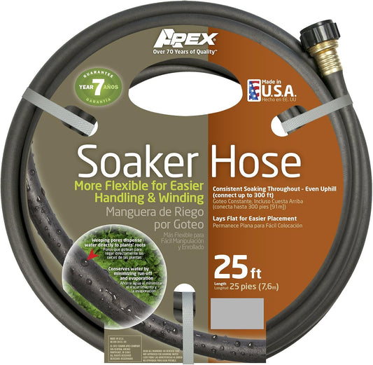 5/8" x 50 Feet Soil Soaker Garden Hose for Garden Beds, Drip Irrigation Outdoor Hose, Flexible Garden Hose for Vegetables and Flower Beds,1060-50 (5/8" x 50ft)