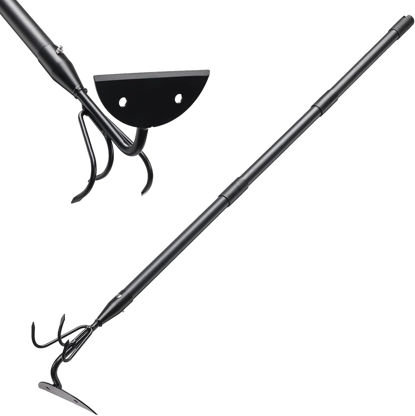 Garden Hoe, 2 in 1 Weeding Hoe and Cultivator Soil Tiller,52" Long Handle, Heavy Duty Hoe Garden Tool for Weeding, Loosening Soil, Cultivating, Gardening