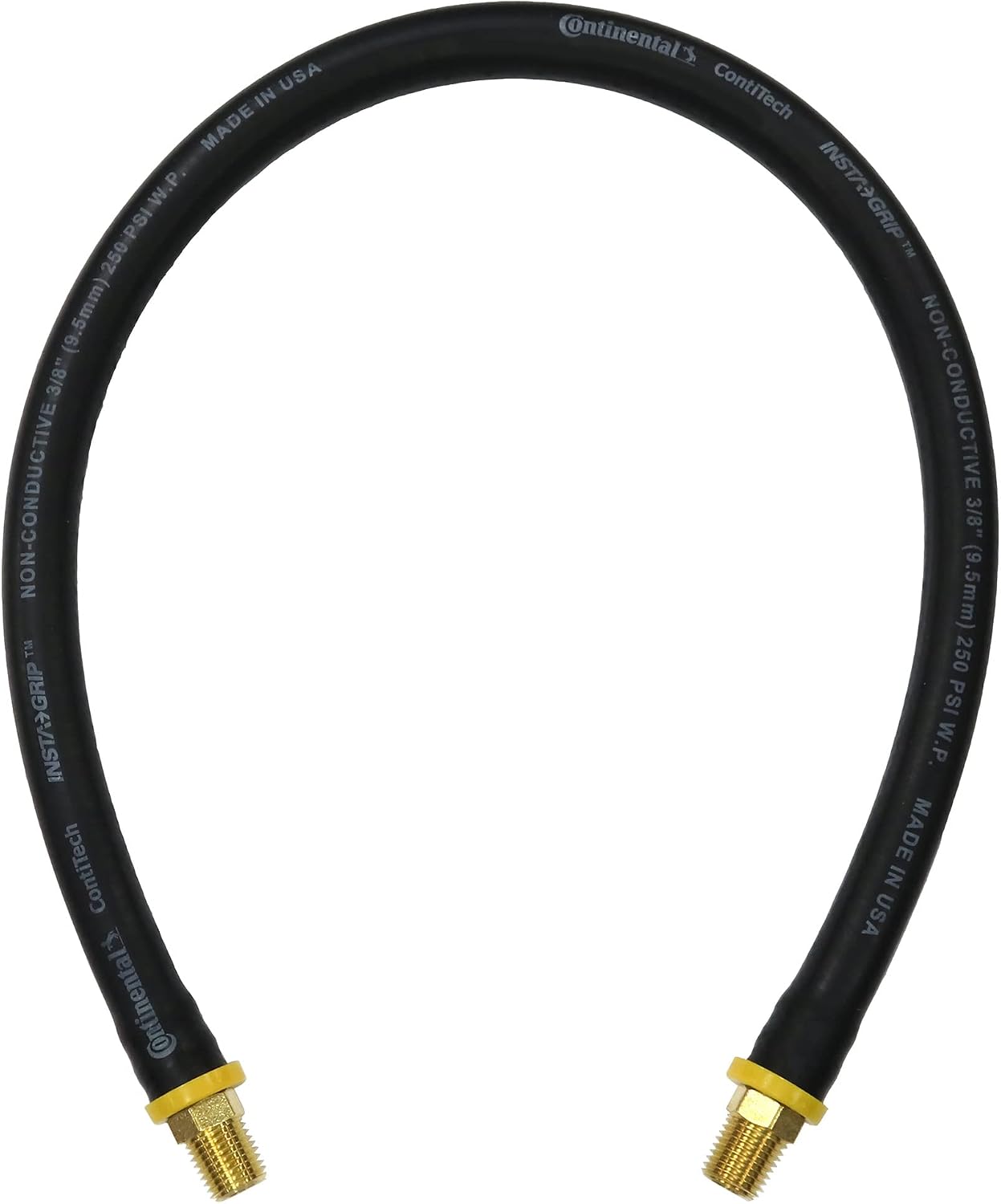 18-inch Short Air Compressor Hose: 1/4" Male NPT To 1/4" Male NPT Connections (Lead-Free Brass)
