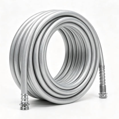 5/8" x 10 ft Leader Hybrid Garden Hose - No Kink Leakproof Heavy Duty Flexible Lightweight Durable Water Hose - Female to Female Fittings for Reel Cart, Gardening, Lawn & Car Wash