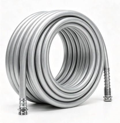 5/8" x 10 ft Leader Hybrid Garden Hose - No Kink Leakproof Heavy Duty Flexible Lightweight Durable Water Hose - Female to Female Fittings for Reel Cart, Gardening, Lawn & Car Wash