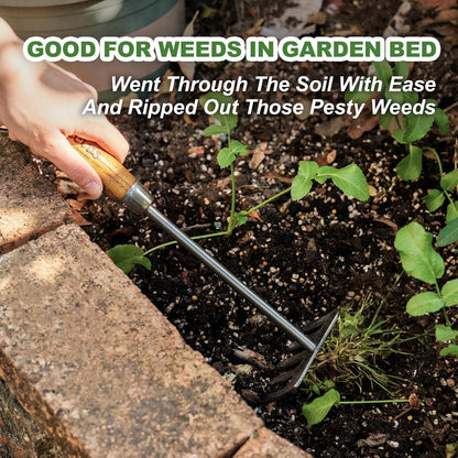 Small Rakes, 12.6'' Mini Rake for Raking Debris in Flower Beds