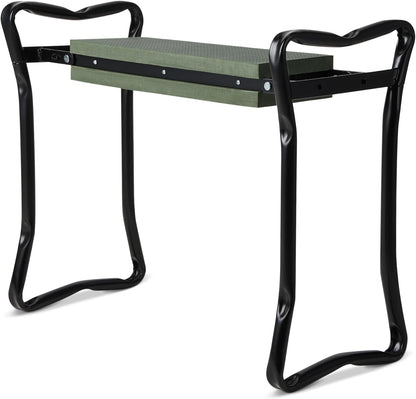 Garden Rake, Leaf rake with 38.58" - 80.51" Adjustable Steel Handle, Gardening tools for Yard Work, Olive/Black/Silver