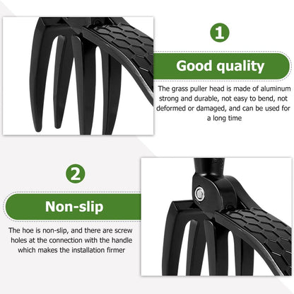 Weed Puller Tool Head Replacement, Weeding Puller Remover Tool Stand Up Heavy Duty for Yard Garden, 4 Claws Steel Head Artifact Uprooting Weeder Tool Design Easily Remove Weeds (No Handle)