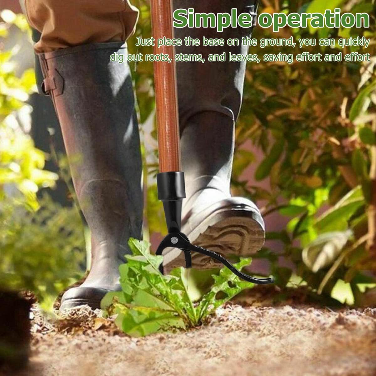 Weed Puller Tool Head Replacement, Weeding Puller Remover Tool Stand Up Heavy Duty for Yard Garden, 4 Claws Steel Head Artifact Uprooting Weeder Tool Design Easily Remove Weeds (No Handle)