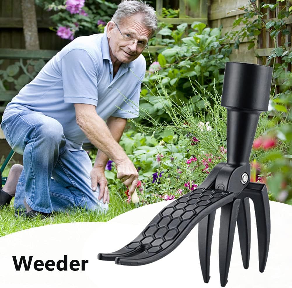 Weed Puller Tool Head Replacement, Weeding Puller Remover Tool Stand Up Heavy Duty for Yard Garden, 4 Claws Steel Head Artifact Uprooting Weeder Tool Design Easily Remove Weeds (No Handle)
