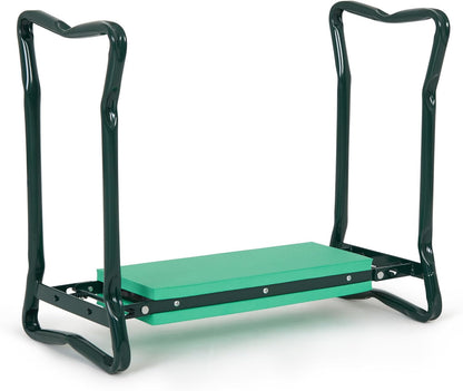 Garden Kneeler & Seat – 2-in-1 Garden Stool and Kneeler, Foldable Gardening Bench with Cushioned Pad for Weeding, Planting & Yard Work