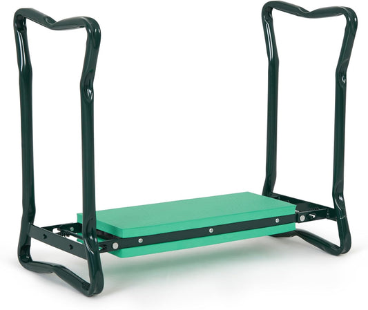 Garden Kneeler & Seat – 2-in-1 Garden Stool and Kneeler, Foldable Gardening Bench with Cushioned Pad for Weeding, Planting & Yard Work