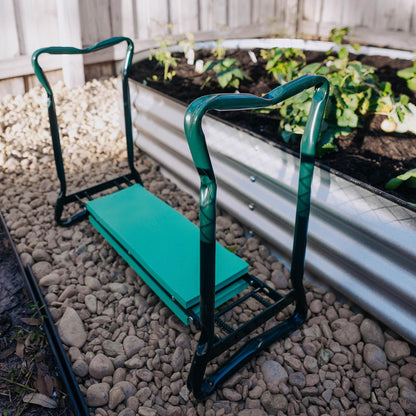 Garden Kneeler & Seat – 2-in-1 Garden Stool and Kneeler, Foldable Gardening Bench with Cushioned Pad for Weeding, Planting & Yard Work