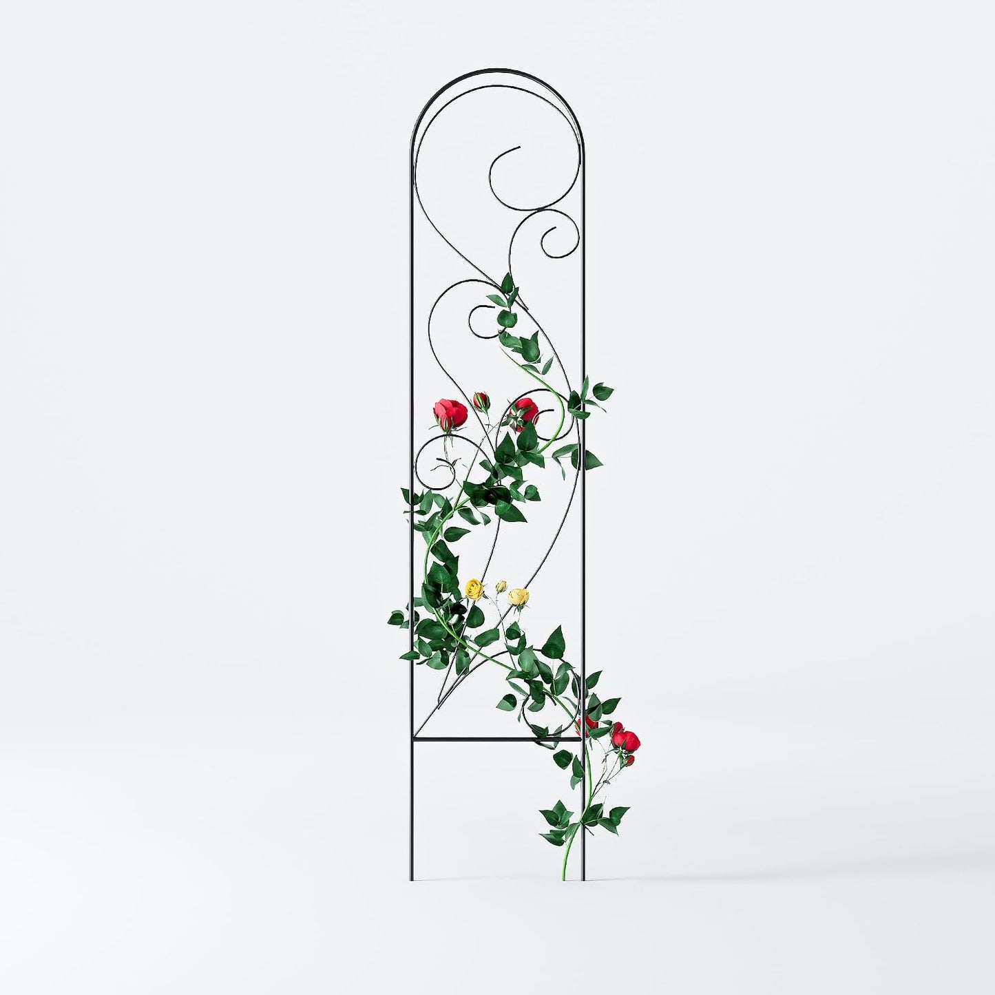 2 Pack Metal Garden Trellises for Climbing Plants, 53.5 Inch Tall Metal Fence Plant Support Trellis for Flower and Vagetable