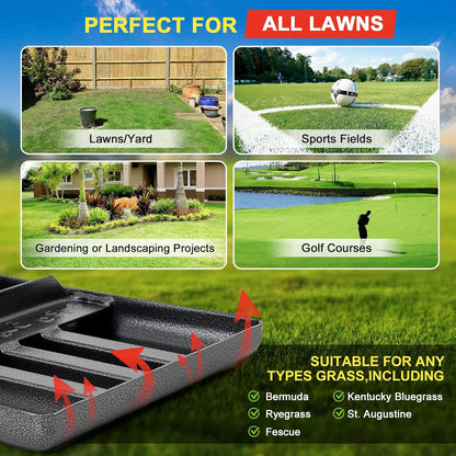Lawn Leveling Rake - Heavy Duty 17"x10" Stainless Steel Leveler Plate,Reinforced Welds,28-60" Adjustable, Anti Flipping Smooth Edge,for Soil, Dirt,Ground,Backyard Top Dressing,Landscaping