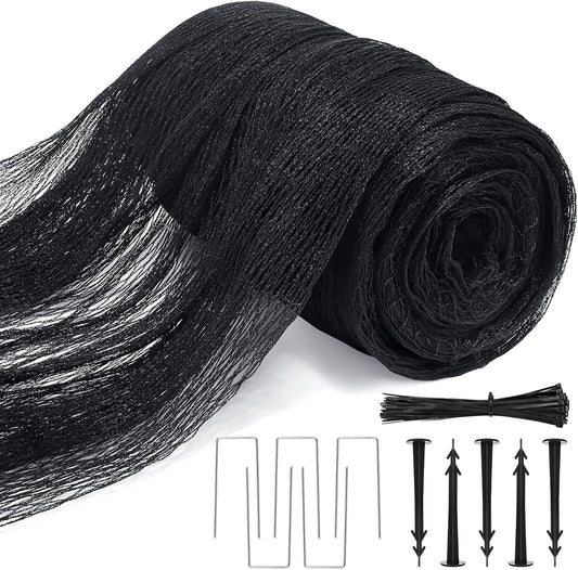 Bird Netting for Garden,8 X 65 Ft Reusable Protective Garden Netting Cover for Plants Fruit Trees Vegetables, 5/8in Mesh Heavy Duty Poultry Fence Animal Barrier with Ties and Staples