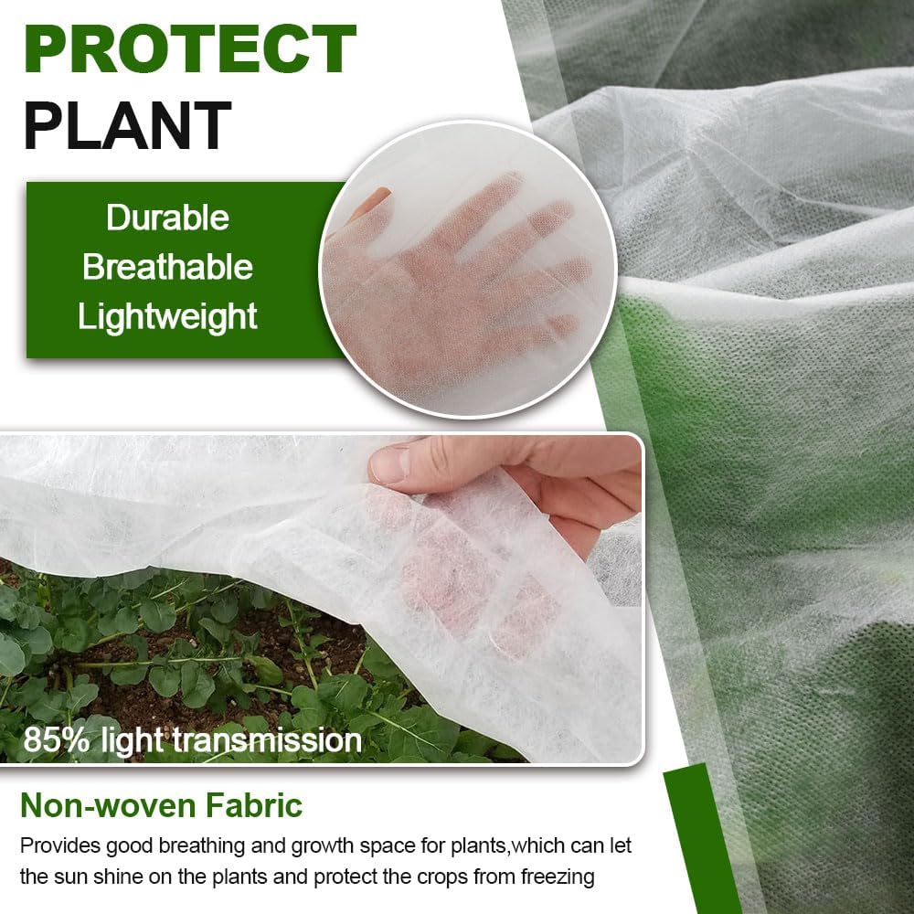 Plant Covers Freeze Protection 10 x 30 FT 1.2oz/yd² Frost Cloth Blankets for Outdoor Plants in Winter, Floating Row Cover for Vegetable Garden