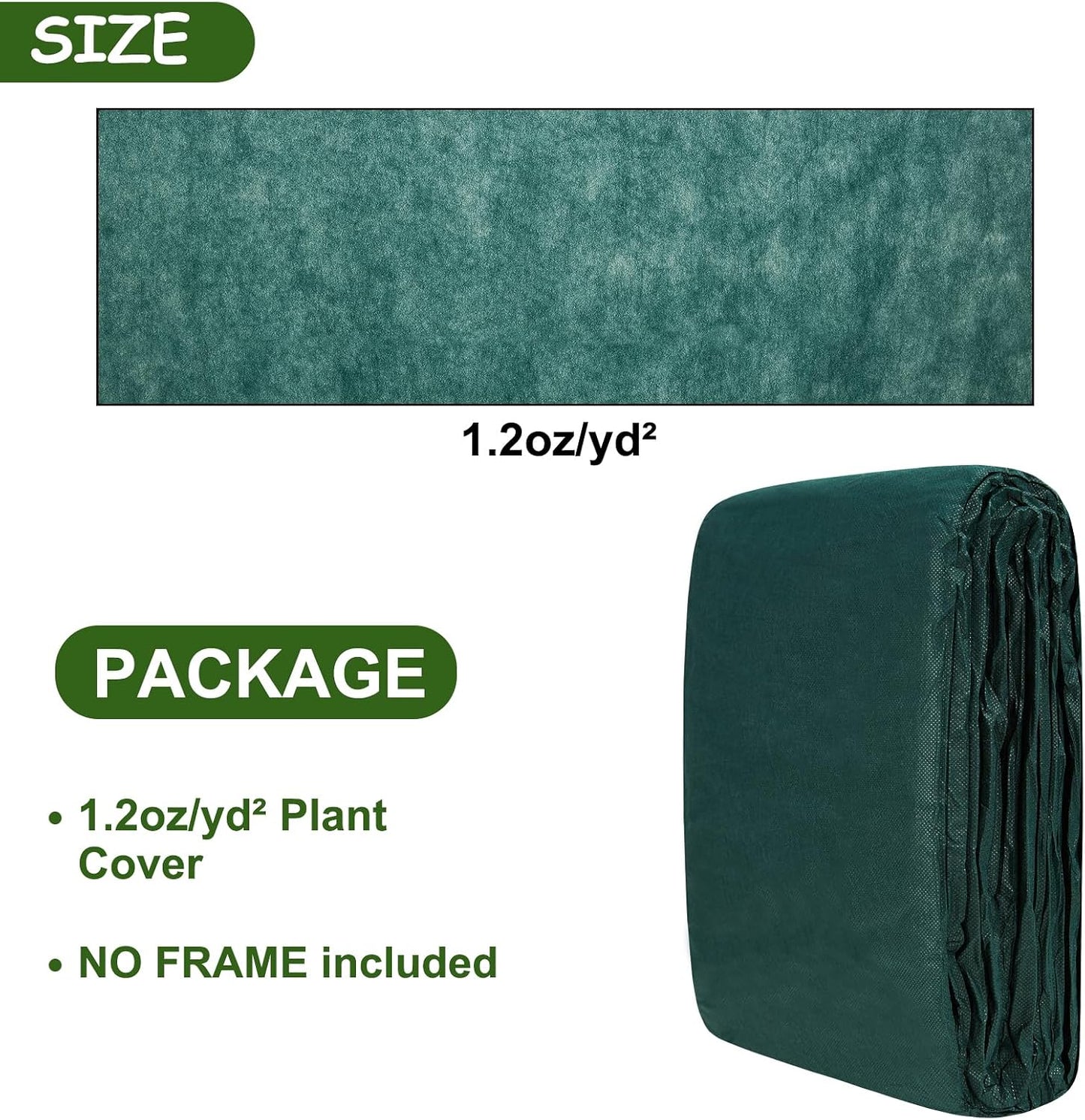 Plant Covers Freeze Protection 10 x 30 FT 1.2oz/yd² Frost Cloth Blankets for Outdoor Plants in Winter, Floating Row Cover for Vegetable Garden