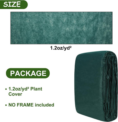 Plant Covers Freeze Protection 10 x 30 FT 1.2oz/yd² Frost Cloth Blankets for Outdoor Plants in Winter, Floating Row Cover for Vegetable Garden