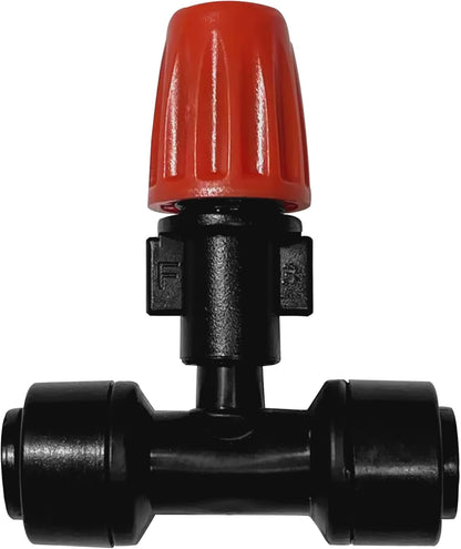 30PCS Push-to-Fit Drip Irrigation Emitters for 1/4 inch Irrigation Tubing, Adjustable 360 Degree Drip Emitter Sprayer with Stake, Irrigation Dripper Sprinklers for Drip Irrigation System