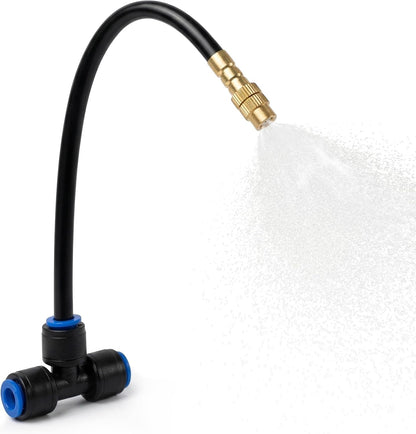30PCS Push-to-Fit Drip Irrigation Emitters for 1/4 inch Irrigation Tubing, Adjustable 360 Degree Drip Emitter Sprayer with Stake, Irrigation Dripper Sprinklers for Drip Irrigation System