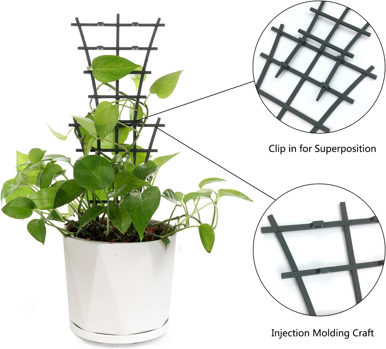 12Pcs Indoor Plant Trellis for Climbing Plants Outdoor, Stackable